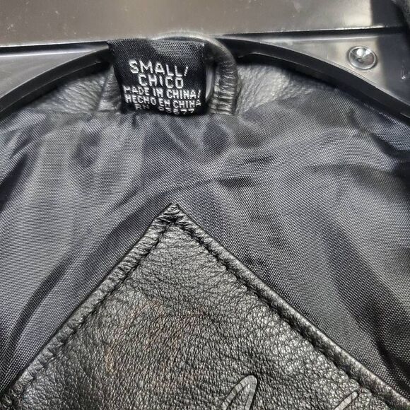 Jacqueline Ferrar Black Genuine Leather Coat Women’s Small Long Jacket - Picture 3 of 9